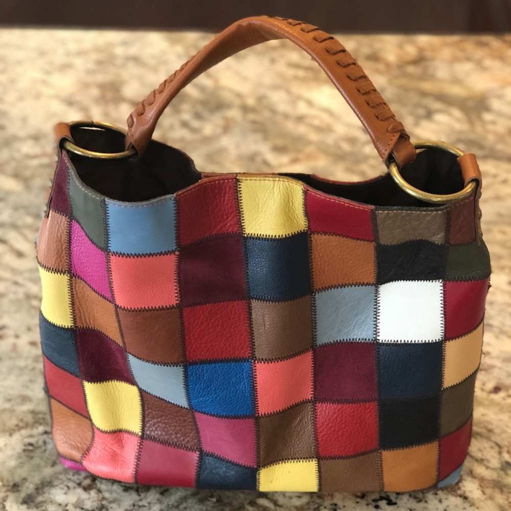 Stella & Max leather patchwork tote